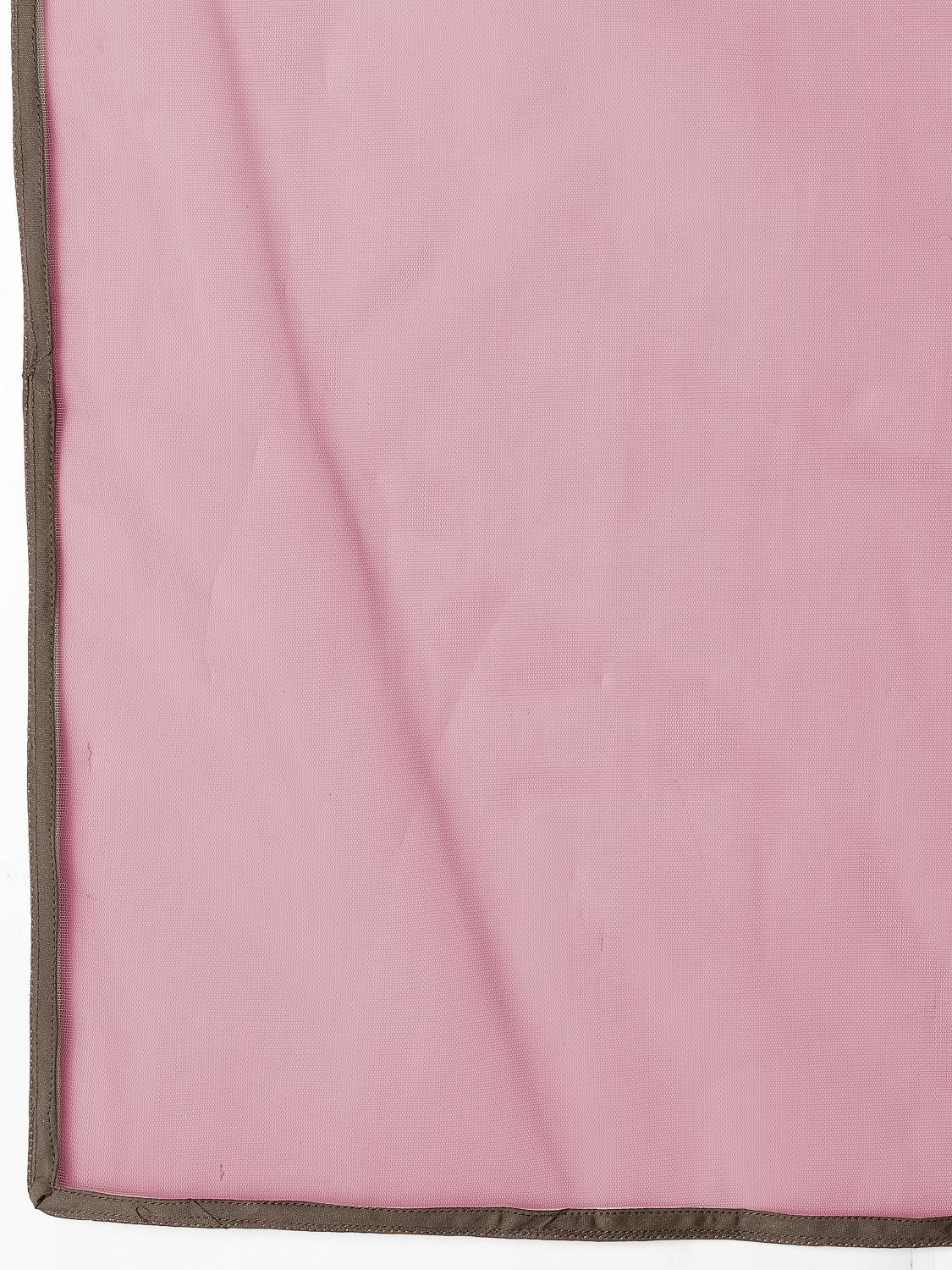 Brown Silk Blend Flared Kurta Set With Coral Patch & Sleeve Embroidery